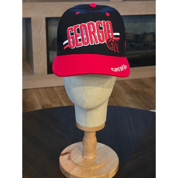 Other - Georgia GA State Souvenir Baseball Cap Hat Black Red Adjustable Mens Embroidered